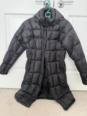 NWOT The North Face Metropolis Parka XS Black Goose Down Hooded Long Puffer Coat